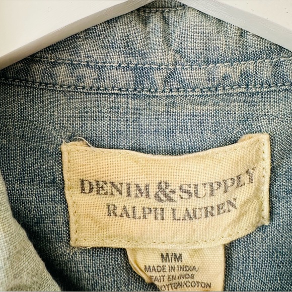 Ralph Lauren Denim & Supply Oversized Shirt Women’s Button Up Jean Top - Picture 4 of 5